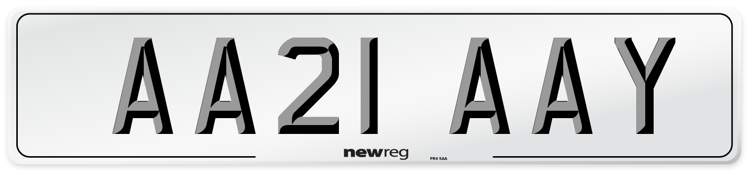 AA21 AAY Number Plate from New Reg